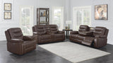 Brown Leatherette Power Living Room Sets 3 Pc Set (Similar)