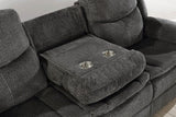 Charcoal Fabric Power Living Room Sets 2 Pc Set