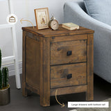 Wooden Multipurpose Nightstand with 2 Storage Sliding Drawers