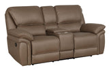Not Assigned Brown Breton Motion Loveseat W/ Console