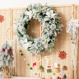 24 Inches Pre-Lit Artificial Christmas Wreath with 50 LED Lights