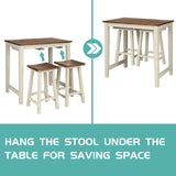 Counter Height Pub Table with 2 Saddle Bar Stools