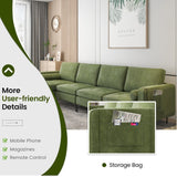 Modular L-Shaped Sectional Sofa with Reversible Chaise and 2 USB Ports