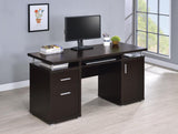 Tracy 2-drawer Computer Desk White and Cappuccino