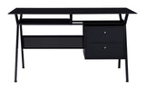 Weaving 2-drawer Computer Desk Black