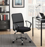 Office Chair with Mesh Backrest Black and Chrome