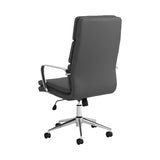 High Back Upholstered Office Chair Grey