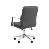 Standard Back Upholstered Office Chair Grey