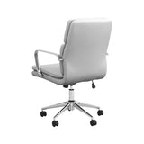 Standard Back Upholstered Office Chair White