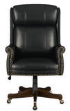 Upholstered Office Chair with Casters Black and Dark Cherry