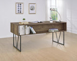 Analiese 4-drawer Writing Desk Rustic Oak
