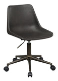 Adjustable Height Office Chair with Casters Brown and Rustic Taupe