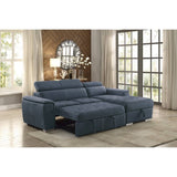 8228BU-2-Piece Sectional with Pull-out Bed and Hidden Storage