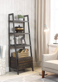 Delmar 2-drawer Bookcase Burnished Cognac and Weathered Gunmetal