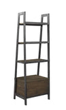 Delmar 2-drawer Bookcase Burnished Cognac and Weathered Gunmetal