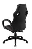 Arched Armrest Upholstered Office Chair Black