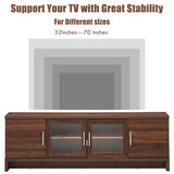 Media Entertainment TV Stand for Tvs up to 70 Inches with Adjustable Shelf
