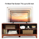 58 Inch Modern Media Center Wood TV Stand with 4 Open Storage Shelves
