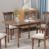 Rectangle Extension Dining Table with Hardwood Structure