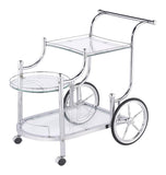 3-tier Serving Cart Chrome and Clear