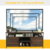 58 Inch Wood TV Stand Entertainment Media Center Console with Storage Cabinet