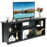 Wood TV Stand with 6 Open Shelves for Tvs up to 75-Inch