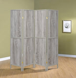 4-panel Folding Screen Grey Driftwood