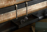 Purston Writing Desk with Hidden Storage Black and Brass