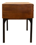 Portwall 4-drawer Writing Desk Brown and Matte Black