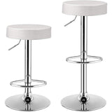 Set of 2 Adjustable Swivel round Bar Stool Pub Chairs