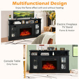 Fireplace TV Stand for Tvs up to 65 Inch with Side Cabinets and Remote Control