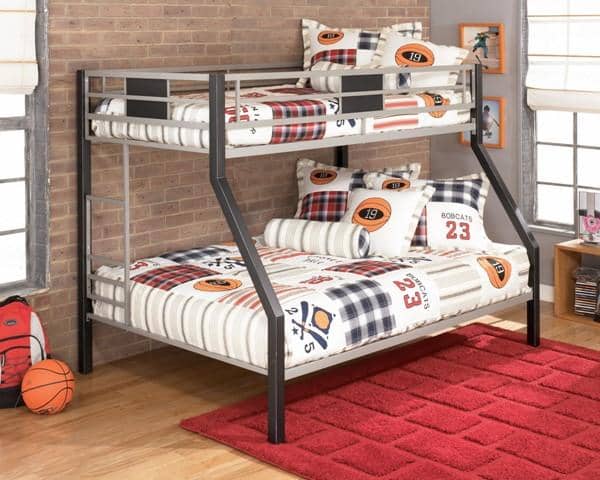 Black/Gray Twin over Full Bunk Bed