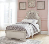 White Youth Upholstered Bedroom Set