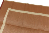 Border Design Beige/Brown Reversible Indoor/Outdoor Mat Area Rug with Bag