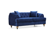 Dubai Sofa & Loveseat Mid Century Chester Velvet Upholstery