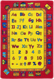 Kids Playful Alphabet ABCD and Numbers Train Kids Fun Area Rug