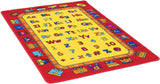 Kids Playful Alphabet ABCD and Numbers Train Kids Fun Area Rug