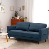 72 Inch Small Fabric Loveseat Sofa Couch with Wood Legs