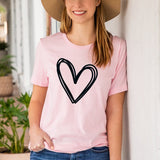 Heart Design Shirt, Gift for her, Gift for valentine, Colorful design shirt, Valentine outfit, Perfect Heart Design Shirt