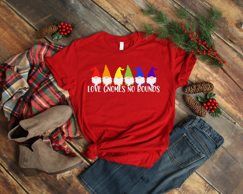 Love Gnomes no Bounds Tee Shirt, Gnomes Valentine's Day, Gnomes Valentines, Valentines Day Shirt, Love Gnome Shirt, Gnomes Valentine Shirt