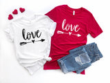 Love Shirt, Gift for her,Gift for him,Gift tee,VALENTINE gift shirt, Couple Design Shirt, Cute design for women