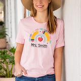 Mrs. Smith Teacher Custom T-Shirt, Personalized Crayon Teacher Shirt, Back to School Shirt, Teacher Mrs Smith, Kindergarten, Teacher Shirt