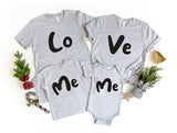 Love me family shirt, Valentine's Day Matching Shirts, Valentine's Day Shirt, Valentine matching t- shirts, Family Matching Tees