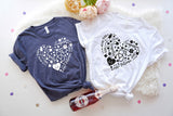 Care, Empathy Heart Design Shirt, Gift for her, Gift for valentine, Colorful design shirt, Valentine outfit, Cute Heart Design Shirt