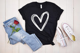 Heart Design Shirt, Gift for her, Gift for valentine, Colorful design shirt, Valentine outfit, Perfect Heart Design Shirt