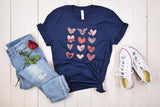 Cute Hearts Design Shirt, Gift for her, Gift for valentine, Colorful design shirt, Valentine outfit, Colorful Heart Design Shirt