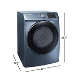 7.5 cu. ft. Gas Dryer with Steam in Azure Blue, ENERGY STAR