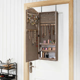 Wall/Door Mounted Jewelry Armoire Cabinet with Mirror