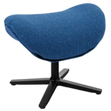 Upholstered Swivel Lounge Chair with Ottoman and Rocking Footstool