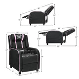 Massage Gaming Recliner PU Leather Chair with Footrest